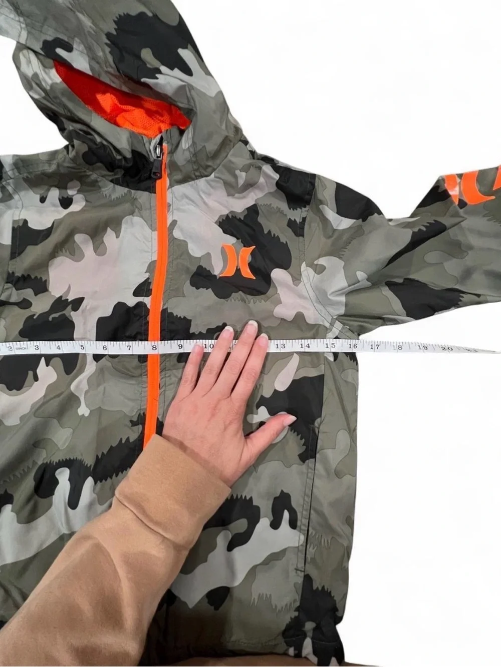Hurley Camo Hooded Jacket with Hunter Orange Accents - Picture 2 of 7